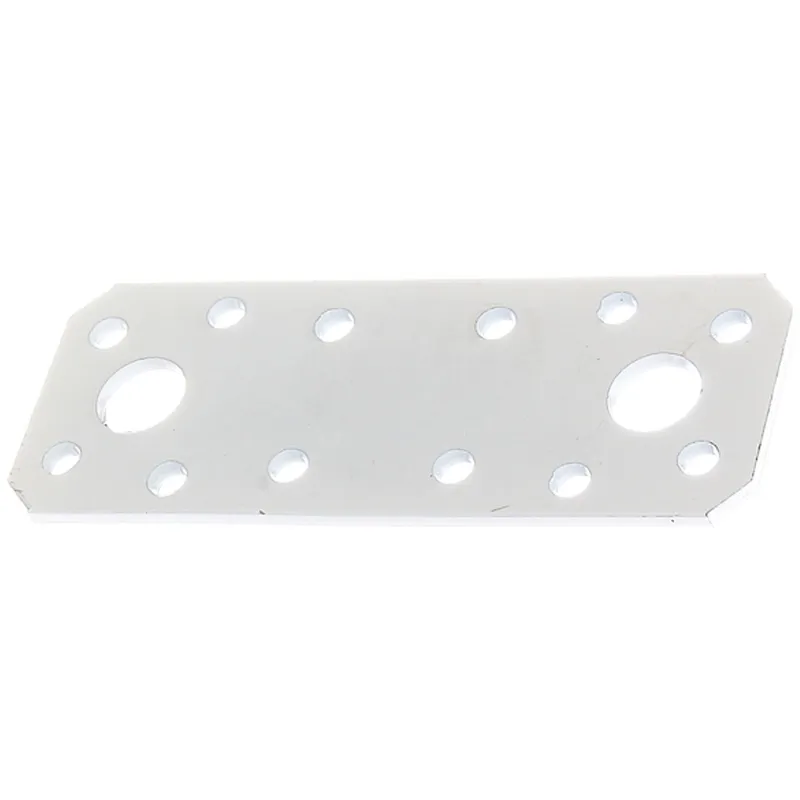 Alberts ALBERTS Flachverbinder, verzinkt, weiß kunststoffbeschichtet, LxB 96x35 mm – Produktbild 1 von 1