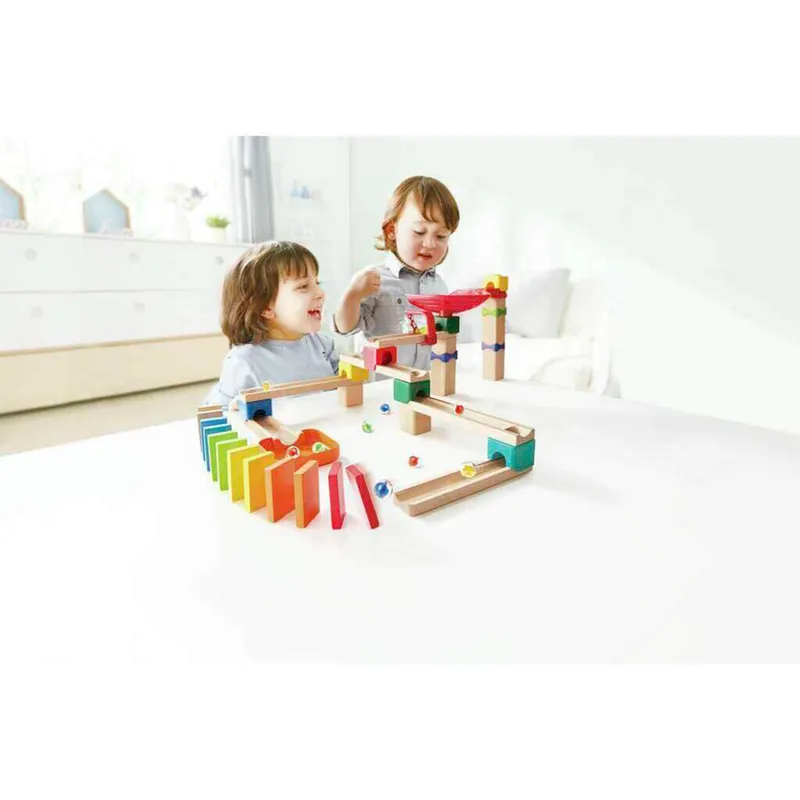 Hape Hape Murmelbahn mit Domino zweispurig, Mehrfarbig, – Produktbild 1 von 3