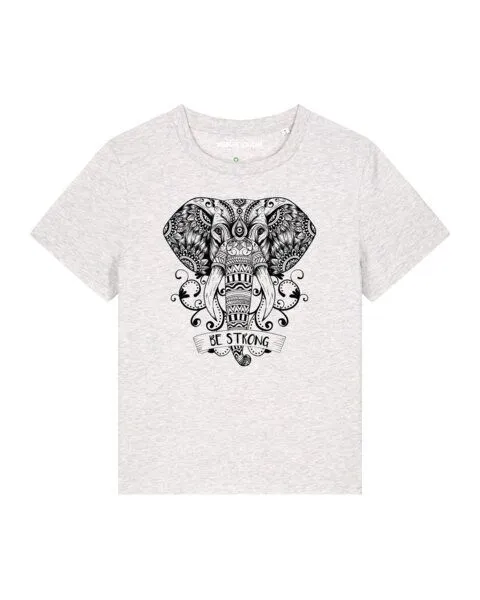 watapparel watapparel T-Shirt Frauen Mandala Elephant, Cool heather grey, – Produktbild 1 von 4