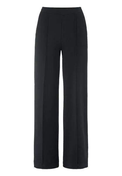 hessnatur hessnatur Jersey-Hose Relaxed Wide Leg aus Bio-Baumwolle, Schwarz, – Produktbild 3 von 4