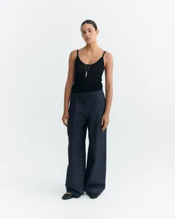 thinking mu Thinking MU Damen vegan Hose Weites Bein Patty Navy – Produktbild 1 von 1