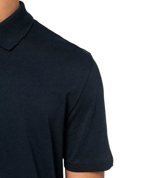 YTWOO YTWOO Organic Classic Herren Poloshirt aus reiner Bio-Baumwolle, Navyblau, – Produktbild 4 von 4