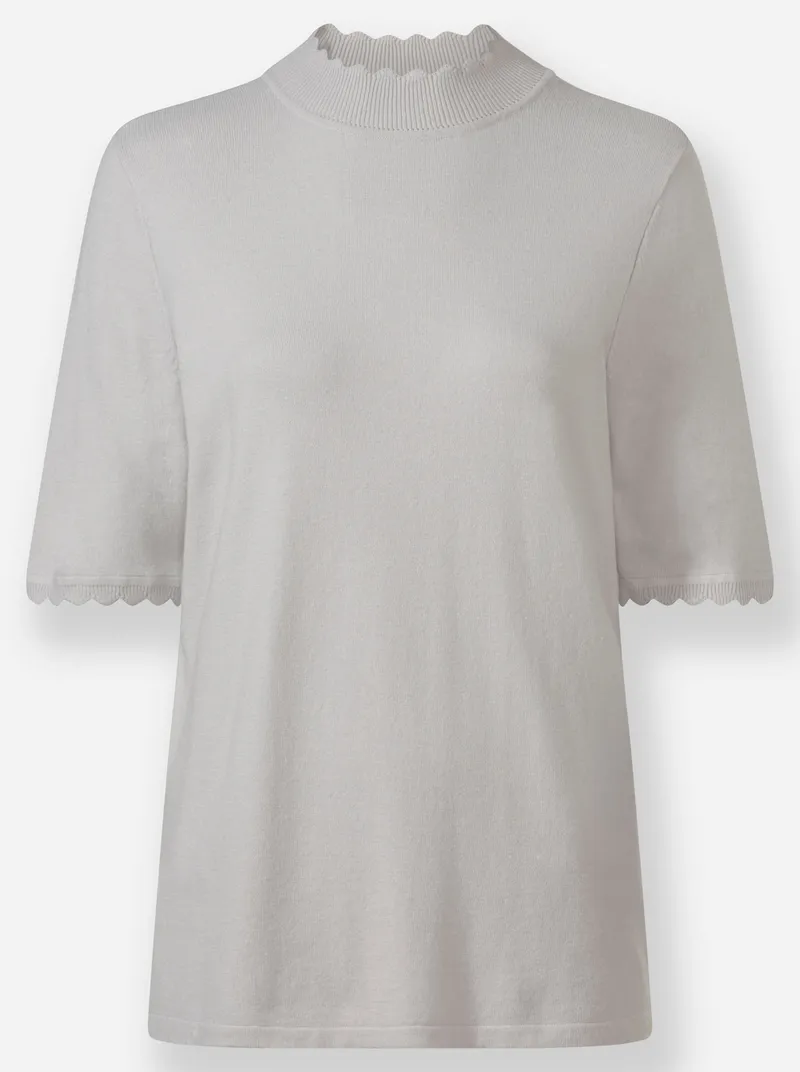 Witt Kurzarmpullover, Hellgrau, – Produktbild 1 von 2