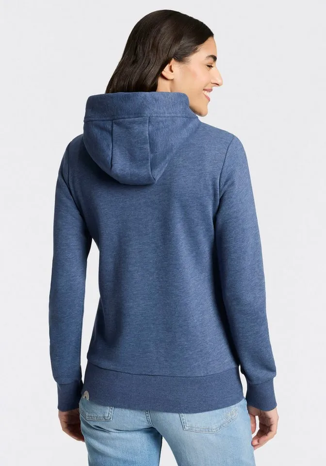 ragwear ragwear Kapuzensweatjacke NESKIA ZIP A O mit Kordelzug und Logo am Ärmel, Blau, – Produktbild 2 von 4