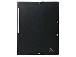Exacompta 25 Exacompta Eckspannmappen, Colorspan-Karton, 400 g/m², DIN A4, Gummizug, schwarz – Produktbild 1 von 1
