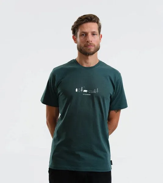 Gary Mash GARY MASH T-Shirt Let's go outdoor aus Bio-Baumwolle, Grün, – Produktbild 4 von 4