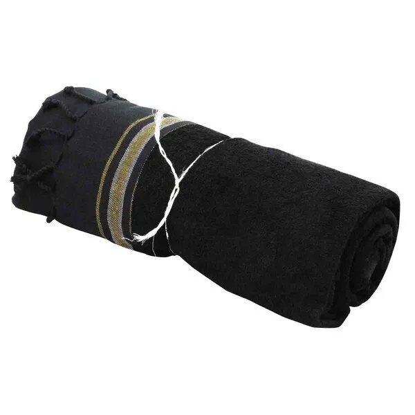 Africulture Africulture Kikoy Frottee Strandtuch, Sarong, Schwarz, – Produktbild 3 von 4