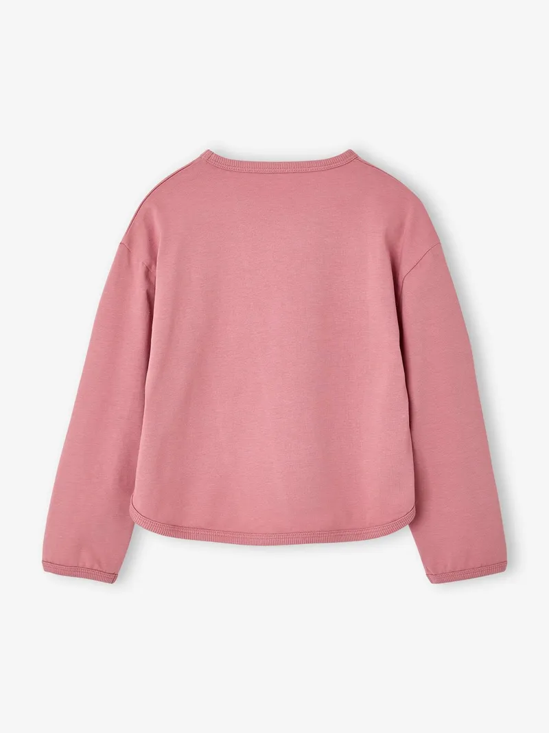 Vertbaudet Langarmshirt mit Applikation Mädchen, Malve, – Produktbild 2 von 3