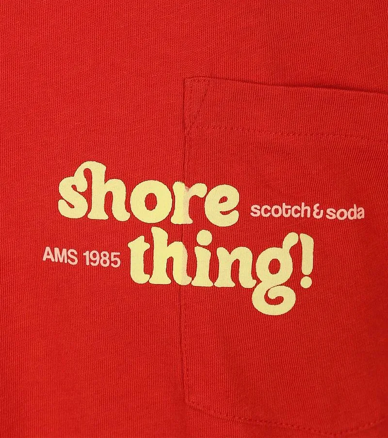 Scotch and Soda Scotch and Soda Scotch & Soda Artwork T-Shirt Rot, Rot, – Produktbild 3 von 3