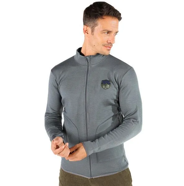 Woolona Woolona Merino Jacke - BORNOVA - 100% Merinowolle, Grau, – Produktbild 2 von 4