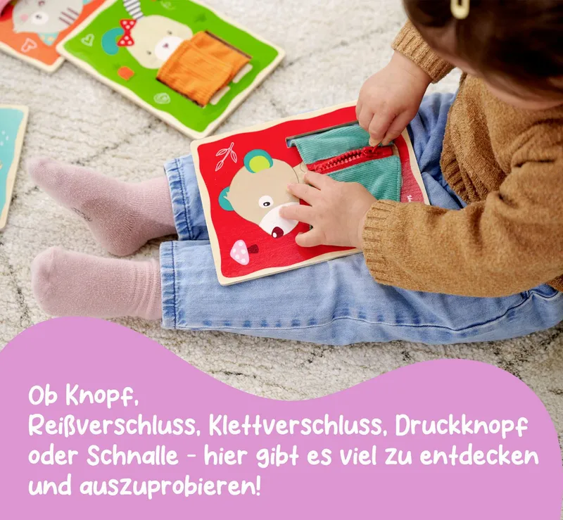 eichhorn eichhorn Lernspielzeug Lernbretter Textil (Set, 4-St), Bunt, – Produktbild 4 von 5