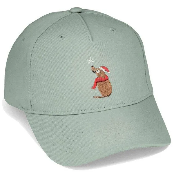 LIGARTI Bestickte Cap – Thomas der Weihnachtshund – LIGARTI Tiermanufaktur, Mintgrun, – Produktbild 1 von 4