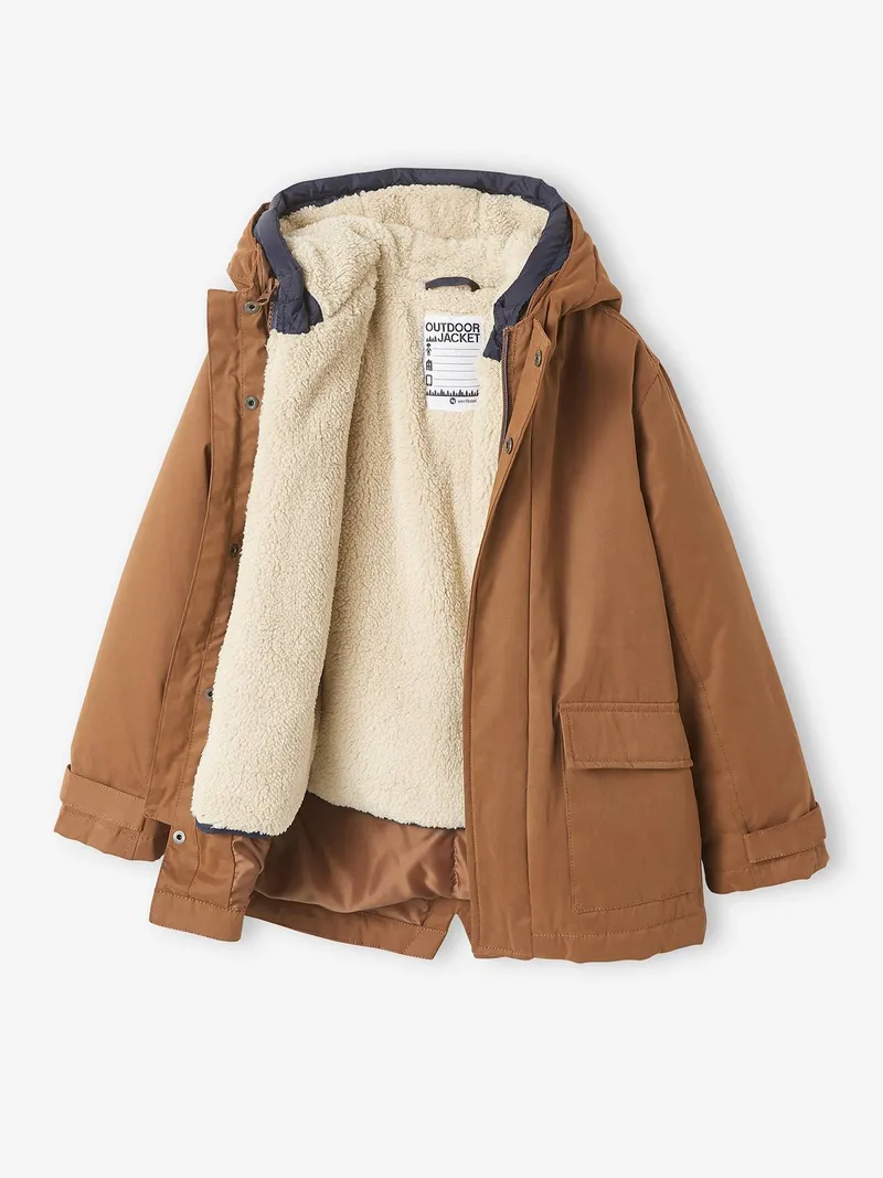 Vertbaudet Vertbaudet Jungen 3-in-1-Jacke mit Polyester, Braun, – Produktbild 3 von 4