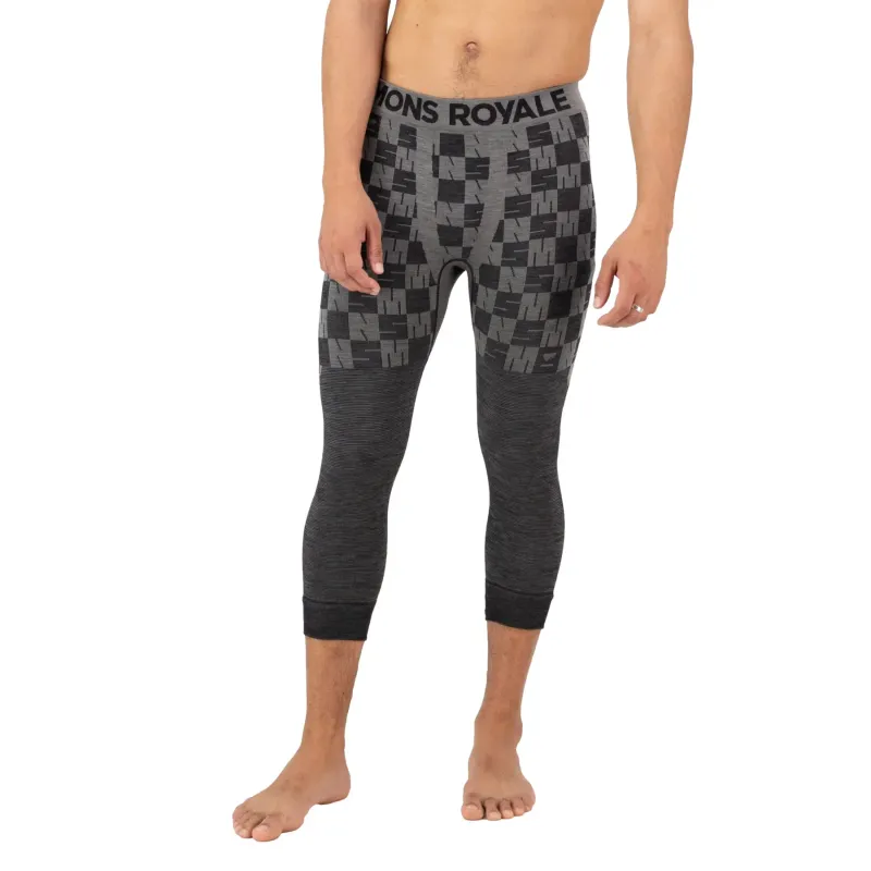 Mons Royale 3/4 Merinowoll Leggings Mons Royale Ascender, Gris, – Produktbild 1 von 1