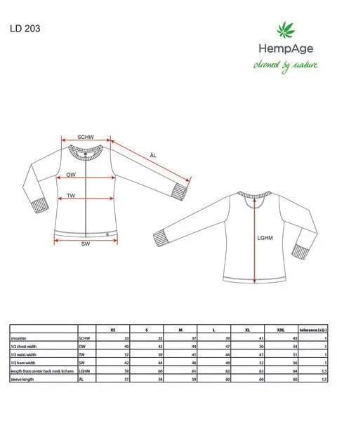 HempAge HempAge Langarmshirt mit mittiger Naht Hanf/Biobaumwolle, Dove (blau), – Produktbild 4 von 4