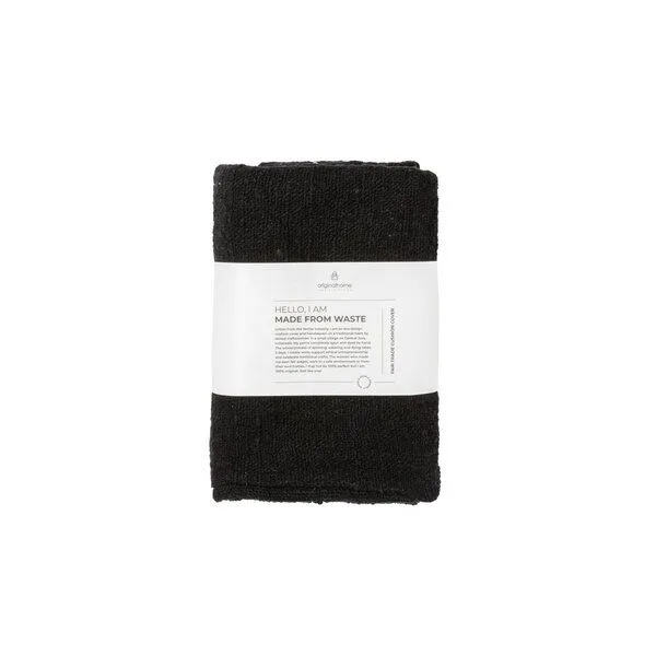 Originalhome Originalhome Kissenbezug aus recycelter Baumwolle (60x40 cm), Schwarz, – Produktbild 1 von 4