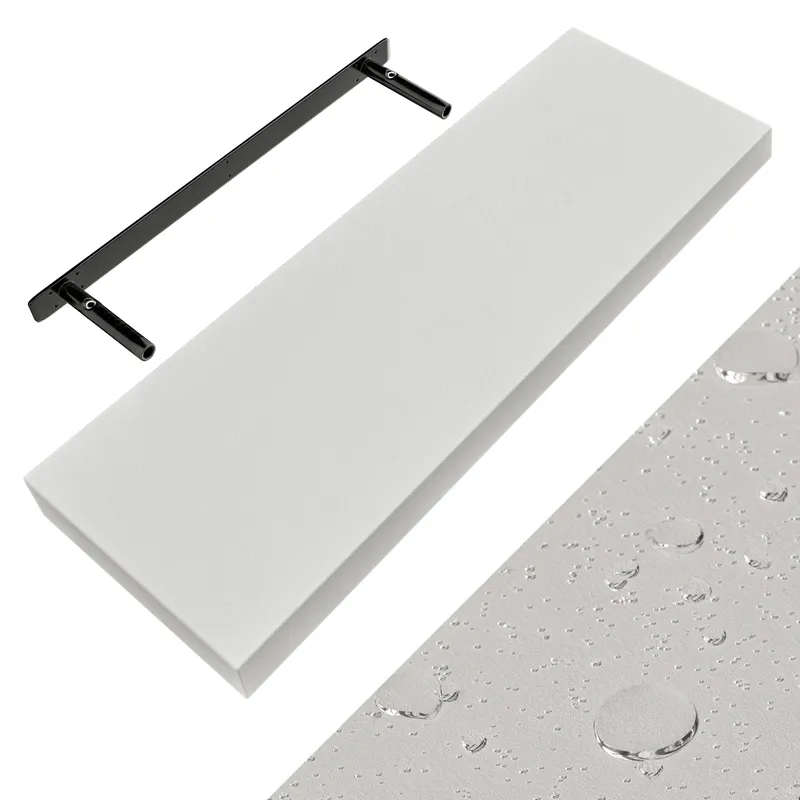 Casaria® Wandregal Schweberegal 70cm Weiß + Halterung, Weiß, – Produktbild 1 von 2