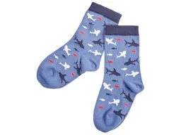 grödo Kinder Socken Baumwolle (kbA) Hai navigator Gr.5-6 – Produktbild 1 von 1