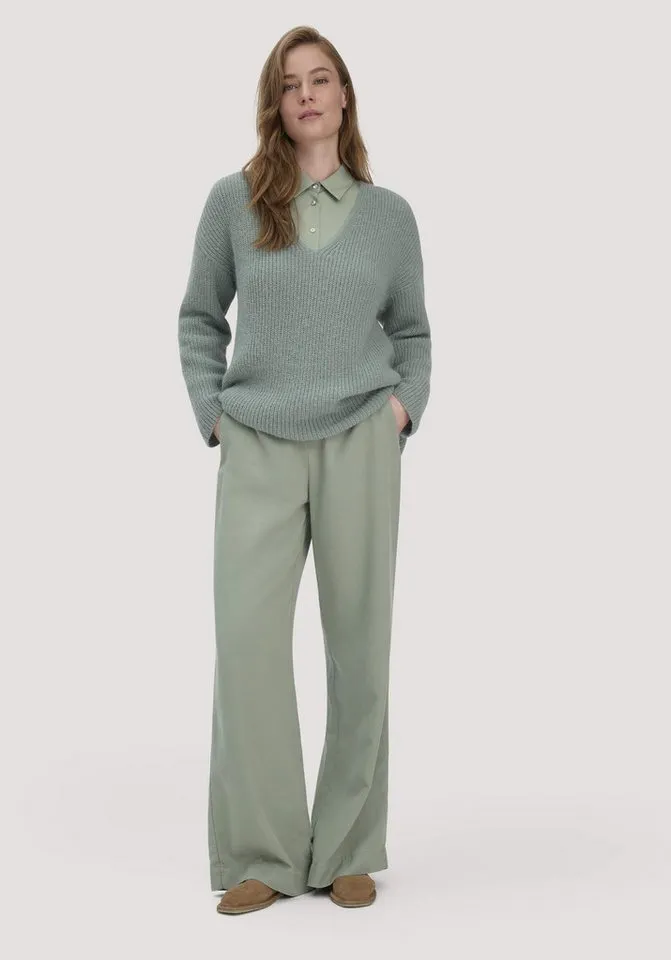 hessnatur hessnatur Strickpullover aus reinem Alpaka (1-tlg), Grün, – Produktbild 4 von 5