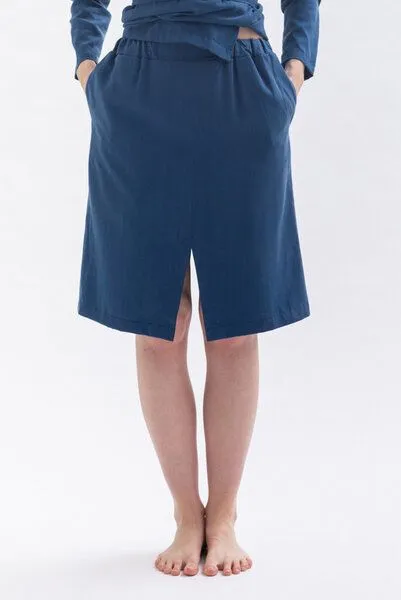 Studio Hertzberg Studio Hertzberg Rock mit Schlitz MII-TUU aus Tencel, Blau, – Produktbild 1 von 4
