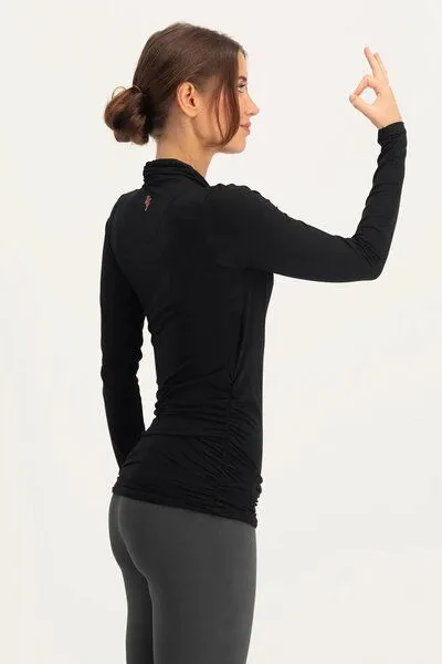 Urban Goddess Urban Goddess Langarm Yoga Shirt Good Karma, Onyx black (schwarz), – Produktbild 2 von 3