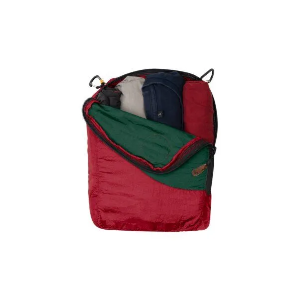 Ticket to the Moon Ticket to the Moon Packwürfel "Travel Cube Medium" upcycled, Bordeaux/dunkelgrün, – Produktbild 1 von 2