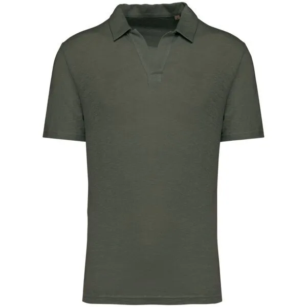 Greenspired Greenspired Herren Polohemd aus reinem Leinen S-3XL, Khaki, – Produktbild 1 von 1