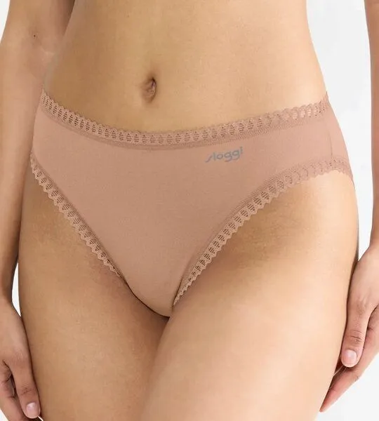Sloggi Sloggi 3er Pack Slips mit hohen Beinausschnitt | GO Crush | Bio-Baumwolle, Cameo brown, – Produktbild 2 von 4