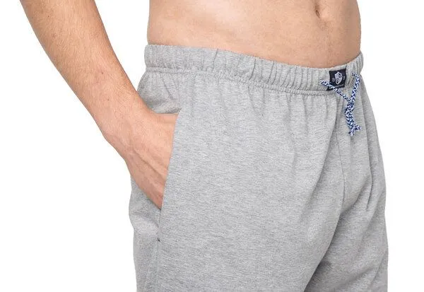 Haasis Bodywear Haasis Bodywear Herren Pyjamahose mit Bündchen, Seitentaschen, Single Jersey, Bio Baumwolle, GOTS, Graumeliert, – Produktbild 4 von 4