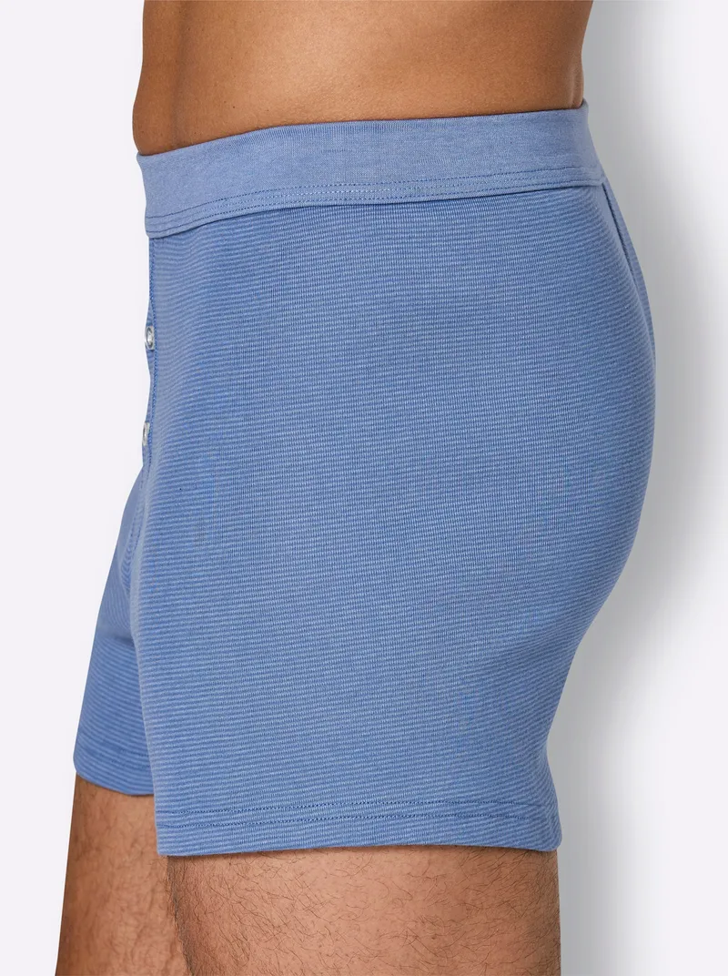 wäschepur men Boxershorts hellblau-geringelt, Hellblau-geringelt, – Produktbild 3 von 3