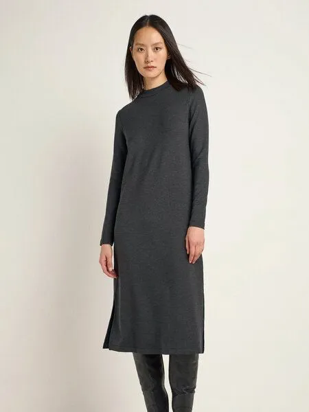 LANIUS LANIUS Midikleid aus TENCEL Lyocell, Anthra melange, – Produktbild 1 von 4