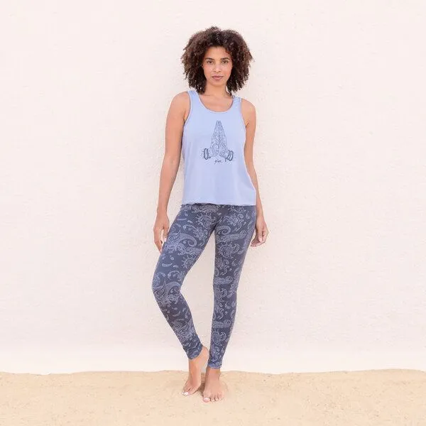 Jaya Jaya ALASKA GIVE - Damen - lockeres Top mit offenem Rücken aus Tencel-Baumwoll-Mix, Skyblue, – Produktbild 1 von 1