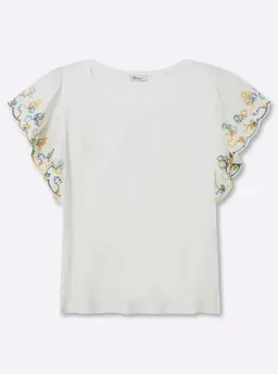 sheego Shirt ecru-royalblau – Produktbild 1 von 1