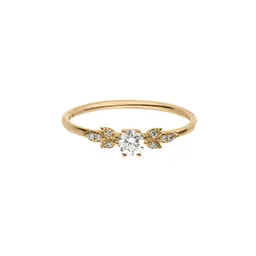 Maren Jewellery Wild Leaves Verlobungsring - 62 / 18K Gelbgold & Labordiamanten – Produktbild 1 von 1