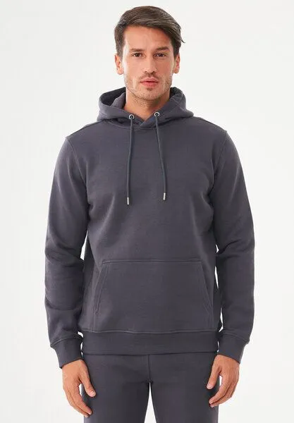 ORGANICATION ORGANICATION Hoodie aus Bio-Baumwolle, Asphalt, – Produktbild 2 von 4