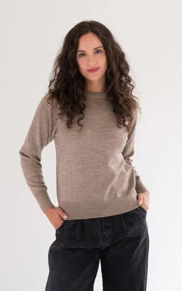 Kopyto Kopyto JENOT - Klassischer Damenpullover aus 100% Merinowolle, Grau, – Produktbild 2 von 4