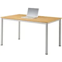 Memo Konferenztisch "CONTACT Base" rechteckig, 160 x 80 cm, silber, Buche geölt – Produktbild 1 von 1