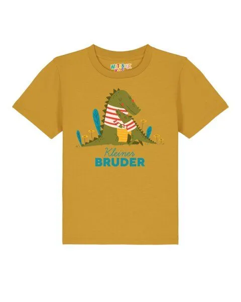 watabout.kids watabout.kids T-Shirt Kinder Krokodil Kleiner Bruder, Ochre, – Produktbild 1 von 2