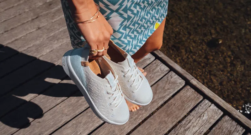 SAOLA SAOLA Damen vegan Sneaker Damen Cannon Knit 3 Weiß Blassblau, Hellblau, – Produktbild 2 von 2