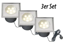 woodstore24 Komplettset Einbauleuchte XENIA - 3er Set = 3x Xenia + Hauptkabel 10 m +Trafo – Produktbild 1 von 1