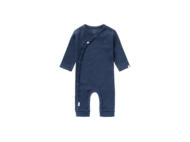Noppies Strampler Nevis navy melange rip Gr. 62, Blau, – Produktbild 1 von 2