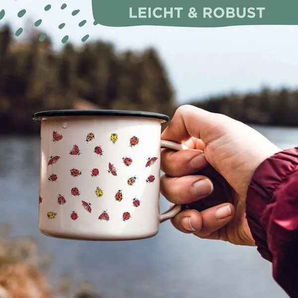 LIGARTI Emaille Tasse – Marienkäfer – LIGARTI Tiermanufaktur – Produktbild 4 von 4