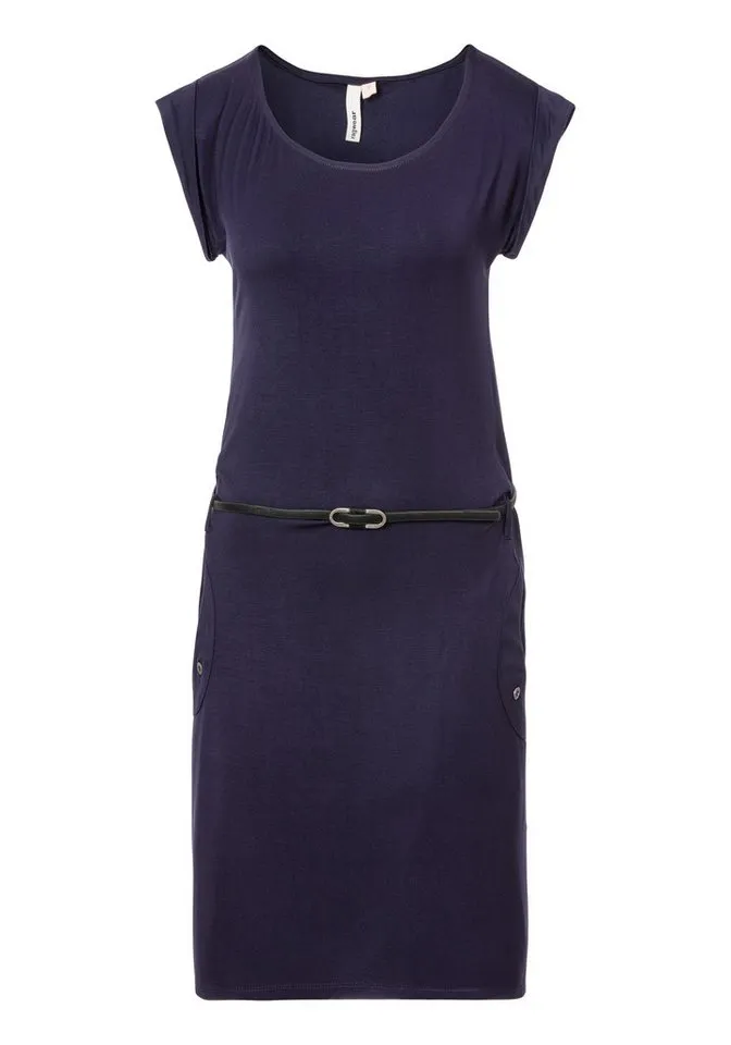 ragwear ragwear Minikleid TAGG aus Viskose und Elasthan, in Jersey-Qualität mit Stretch, Kurzarm, Blau, – Produktbild 2 von 2
