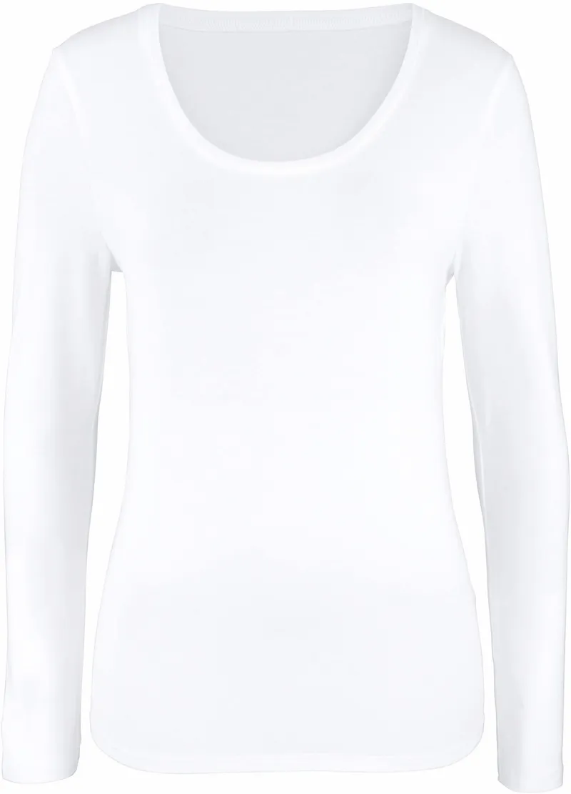 Vivance Langarmshirt, Weiß, – Produktbild 1 von 2
