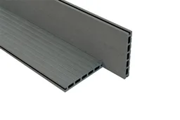 woodstore24 WPC / BPC Hohlkammerdiele WoodoFes, 20 (Stärke) x 145 mm (Breite), stabiles 5-Kammer-System, einseitig glatt gebürstet / einseitig genutet, grau, 2. Wahl / Restposten, Längen und Mengen nach Absprache – Produktbild 1 von 1