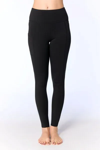 True North True North Damen Sport Leggings aus TENCEL Modal mit Taschen – Yoga & Fitness Leggings T1306, Schwarz, – Produktbild 1 von 3