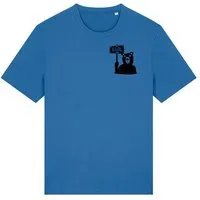 päfjes päfjes Dem Bären ist es EGAL! Dir auch? - Fair Wear Männer Unisex Bio T-Shirt Siebdruck, Blau (mindful blue), – Produktbild 1 von 1