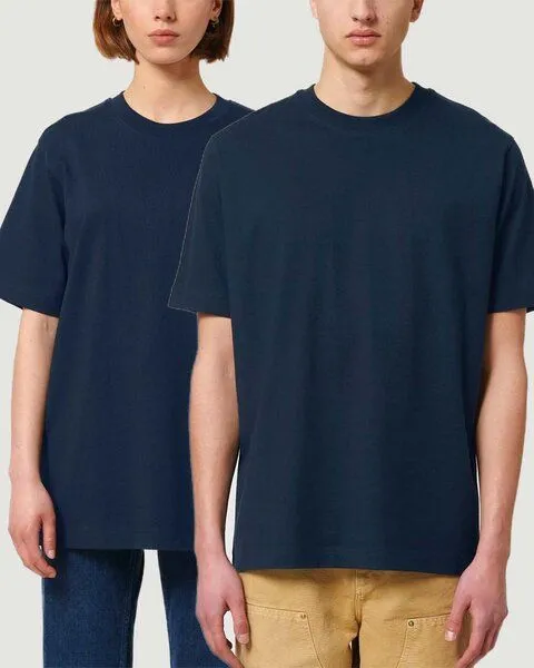 YTWOO YTWOO Sehr dickes Unisex T-Shirt | 240 g/qm | Top Premium Bio-Baumwolle, Navyblau, – Produktbild 1 von 4