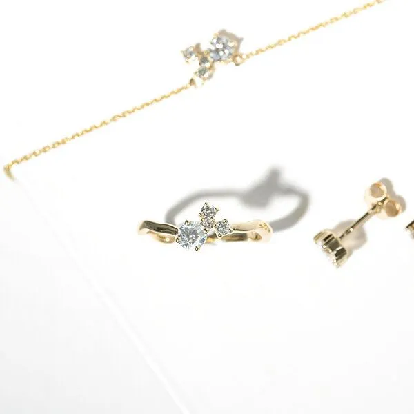 Eppi Eppi Cluster-Ring mit Moissanit und Lab Grown Diamanten Roche, Rosa, – Produktbild 3 von 4
