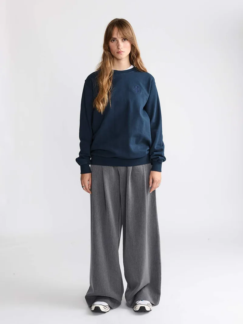 Yahmo Yahmo Damen vegan Sweatshirt Ilse Petrol Blau, Extra dunkelblau, – Produktbild 1 von 2